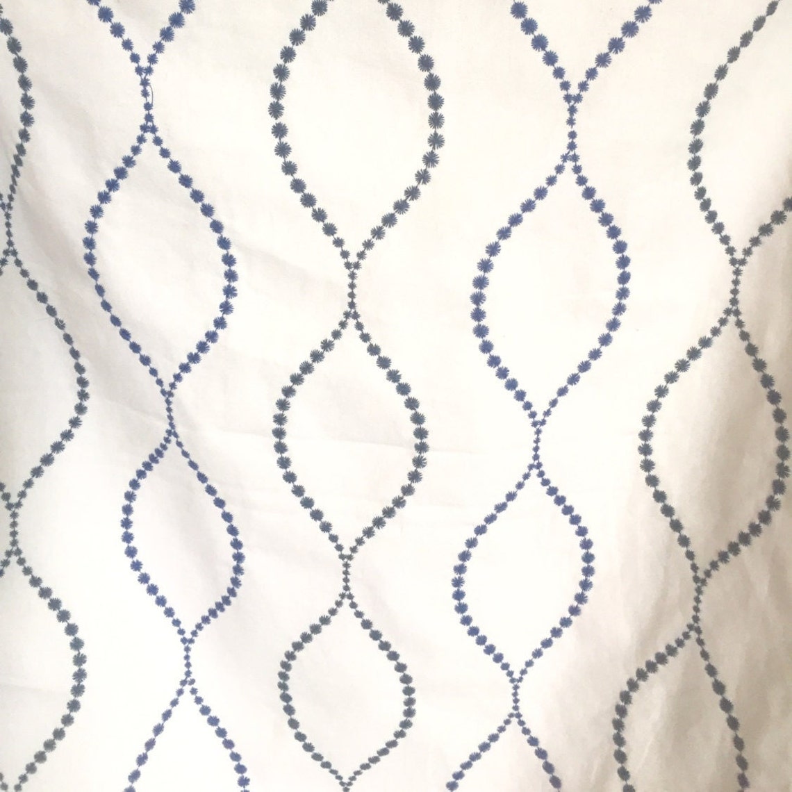 Embroidered Geometric Pattern Drapes in scroll Etsy