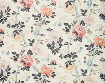 Lee Jofa 'Inisfree' Floral Linen Curtain Panel: Custom Made Drapery