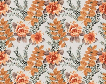 Spring Villa, Tropical Floral Drapery Panel - Custom Linen Cotton Curtain