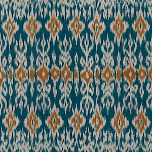 Thibaut Atlas Ikat Drapery Panels, Shown in Mineral.  Ikat Print Curtain, Organic Print Curtain, Made to Order.