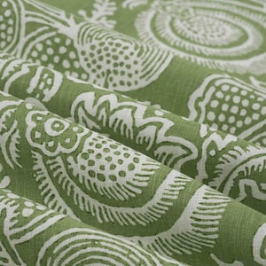 Lyla Custom Drapery Panel, Shown in Indigo. Floral Drapery Panel, Botanical Print curtain, Made to Order