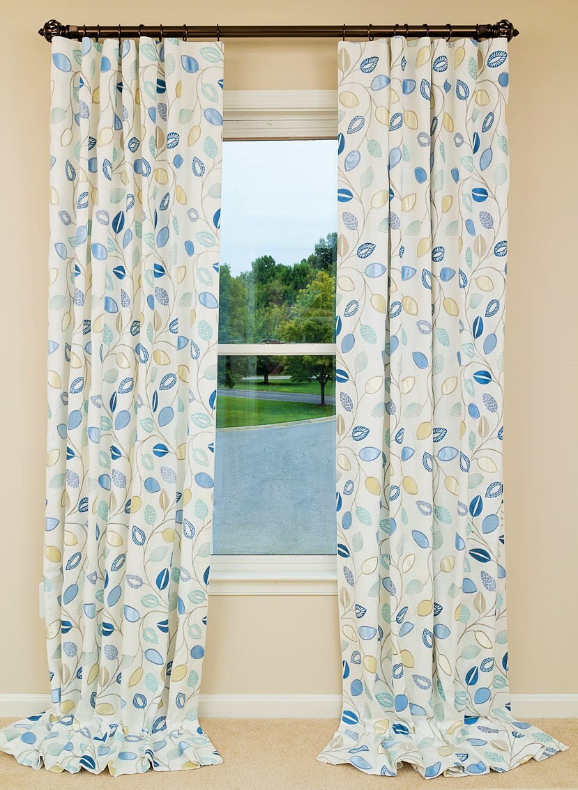 Custom Drapes Pinch Pleat Drapes Floral Curtains High End Etsy