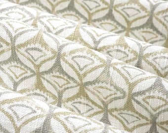 Geometric Ogee Linen Drapery Panel - Custom Made Curtain