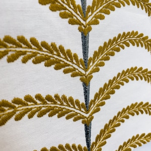 Fern Damask Drapery - Pinch or Euro Pleats Draperies, Made-to- Order Curtain -Custom Drapery Panel &quot;Growing In Love&quot;, Embroidered Panel