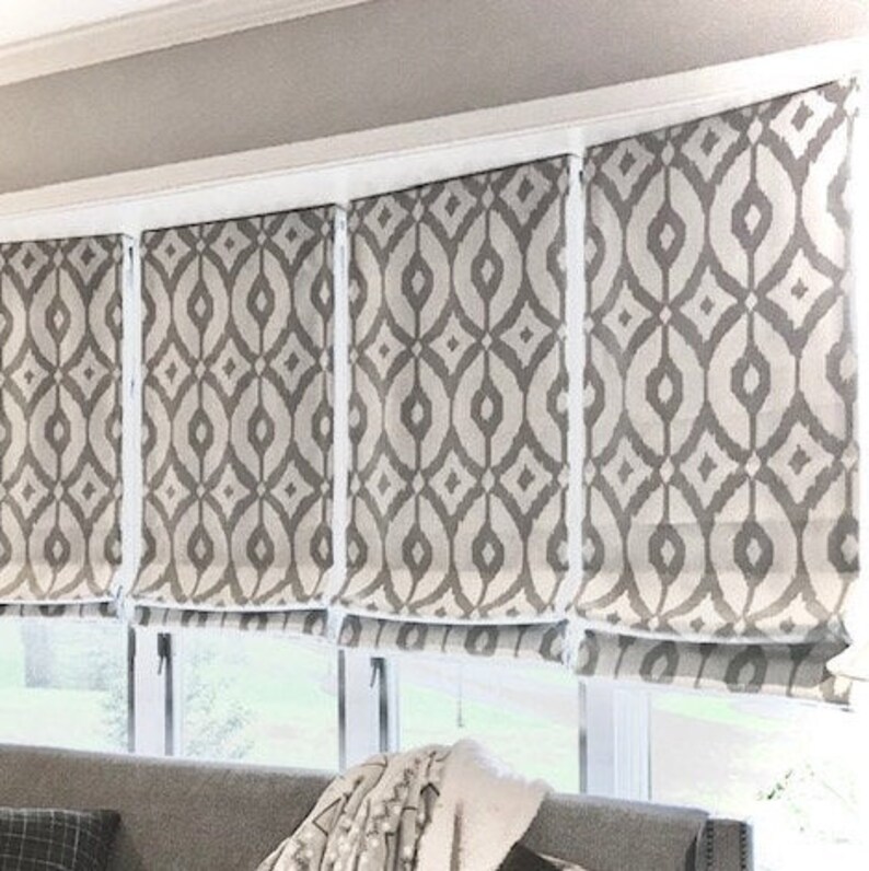 Custom Made Roman Shades Flat Roman Shade Relaxed Roman Etsy UK