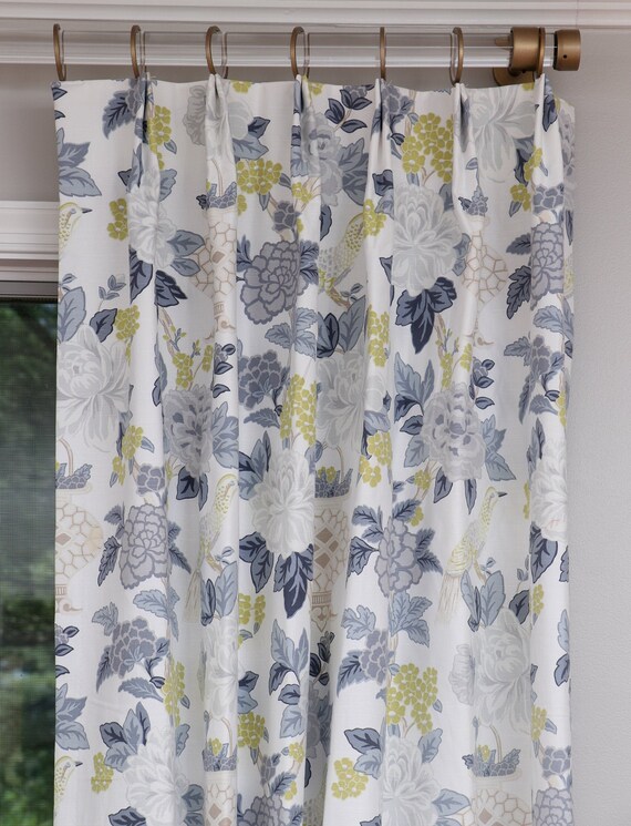 Floral Drapery Panels. Made to Order Drapes Available in 5 Etsy