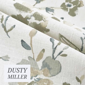 Fairchild Botanic- Draperies - Custom Drapery panels , Made to Order Curtains - in Grey, Pink, Yellow, Blue, Light Green