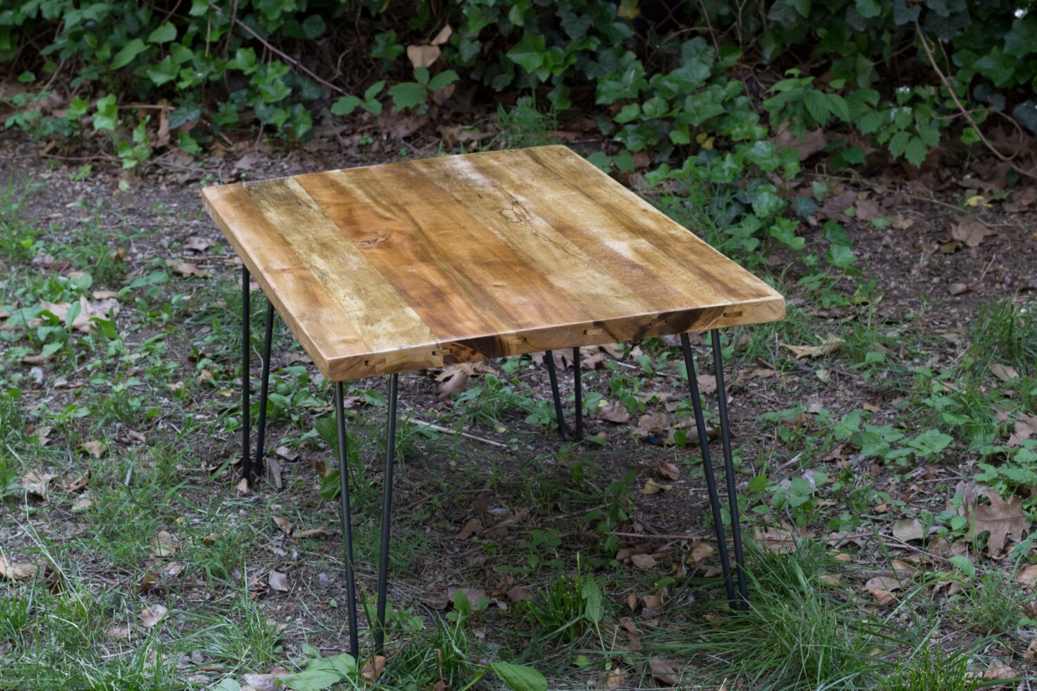 Mesa de comedor pequeña cocina de madera reciclada con patas | Etsy