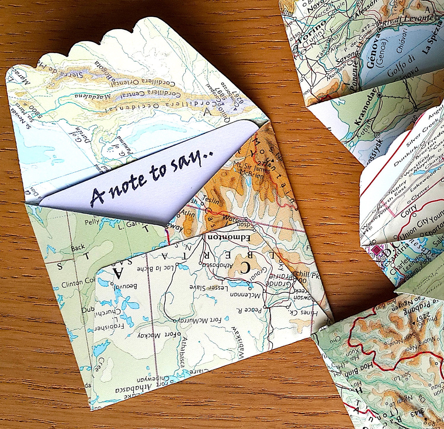 travel map envelopes