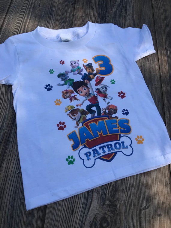 paw patrol t shirts for toddlers