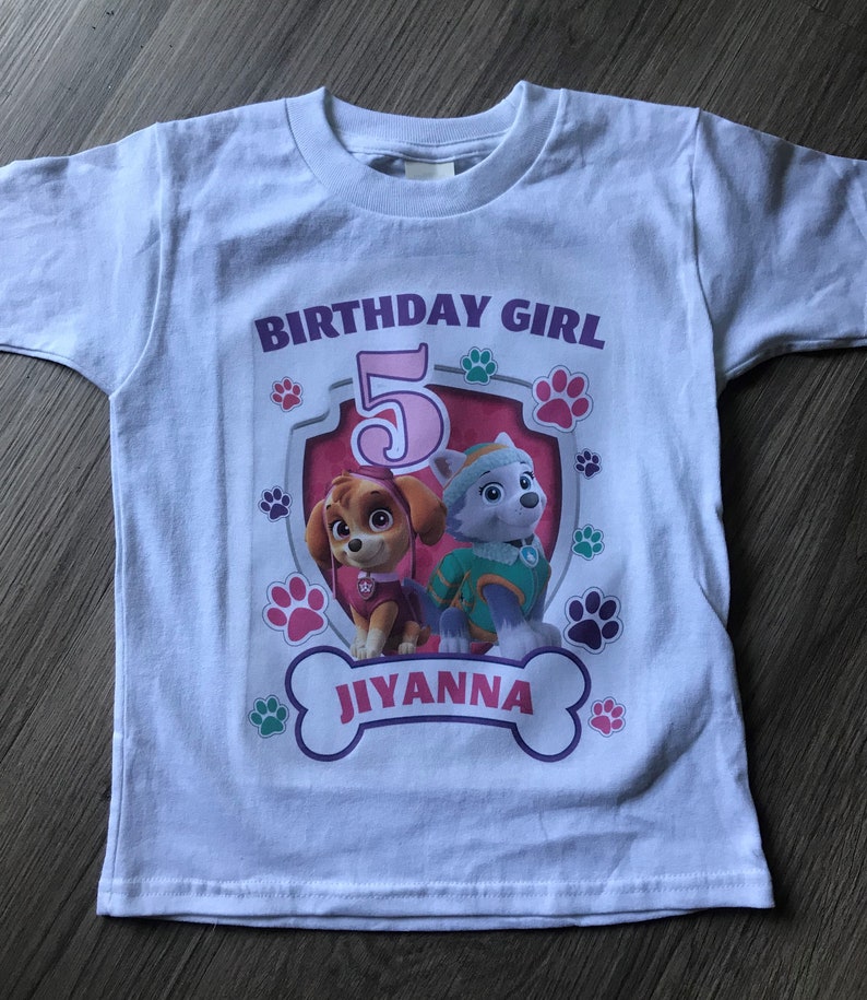 Kids Tshirts Paw Patrol Tshirts Birthday Girl Shirts for Etsy