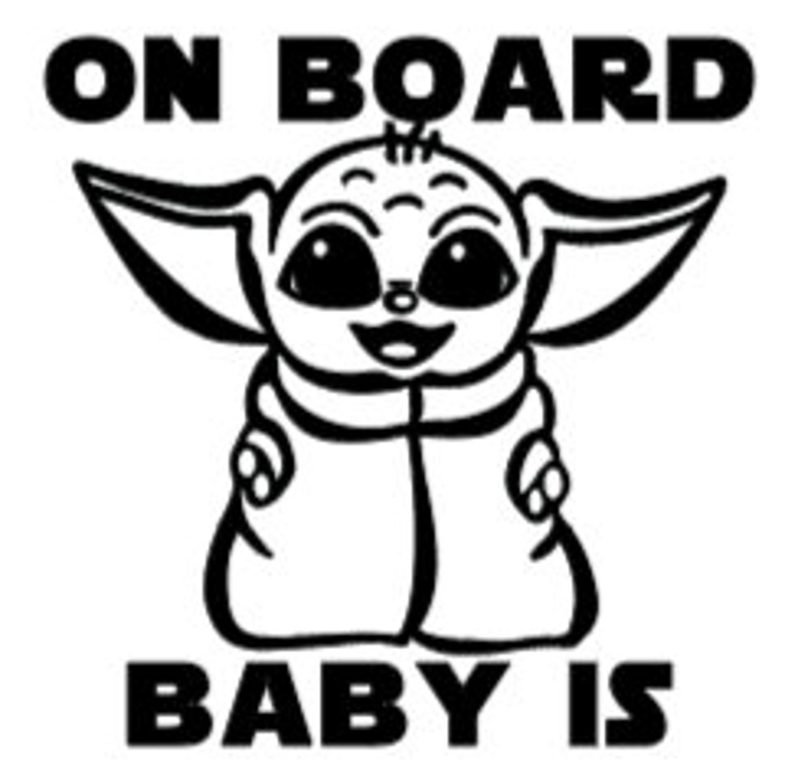 Baby Yoda Baby on Board Decal Baby Yoda Decal Star Wars | Etsy
