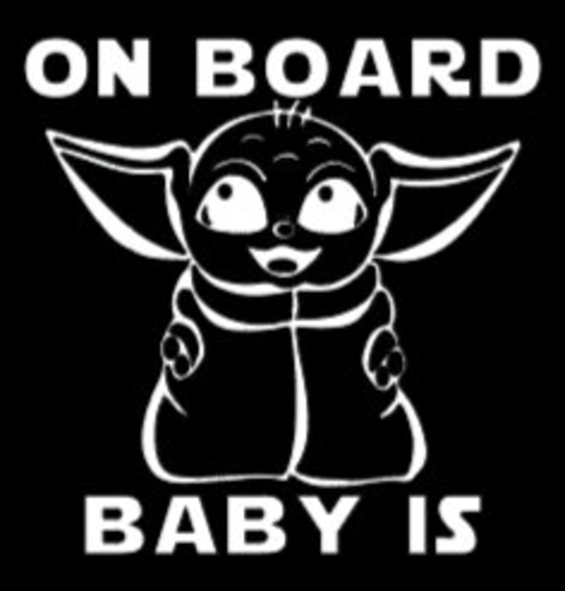 Baby Yoda Baby on Board Decal Baby Yoda Decal Star Wars | Etsy