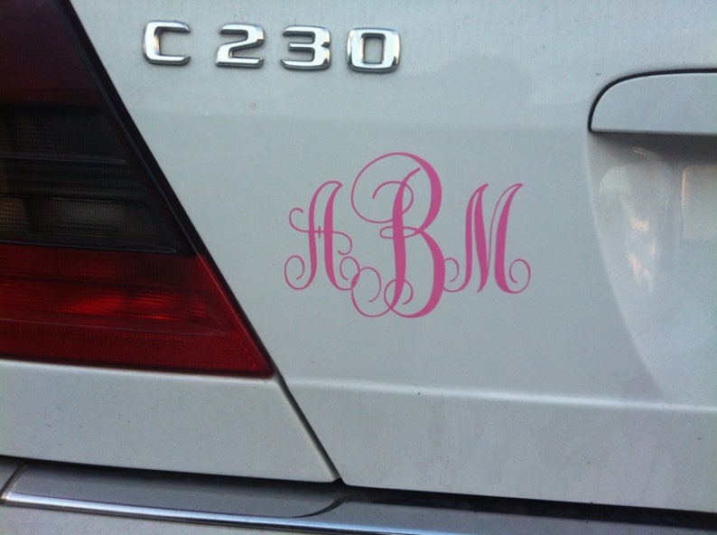 Car Decal Monogram Monogram Decal Car Monogram Car Etsy