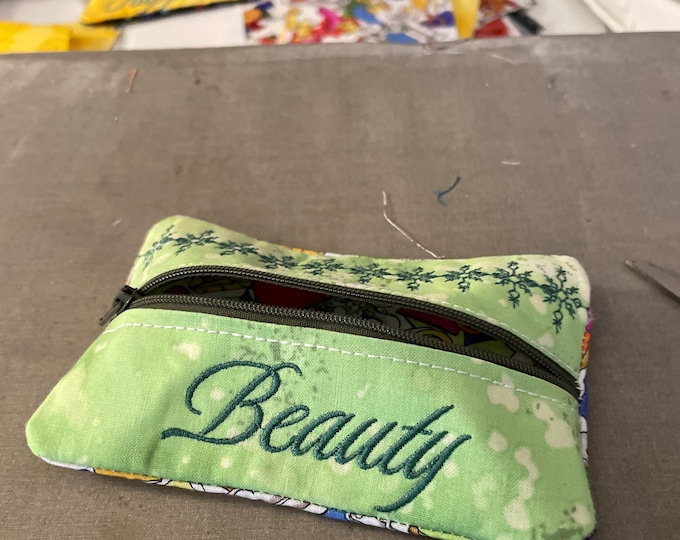 SOLID COLORS   Custom Embroidered Zippered Tissue Case