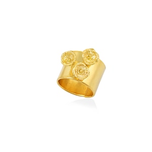 Bell flowers band ring