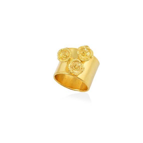 Bell flowers band ring