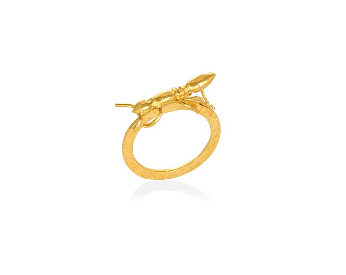 silver ant ring
