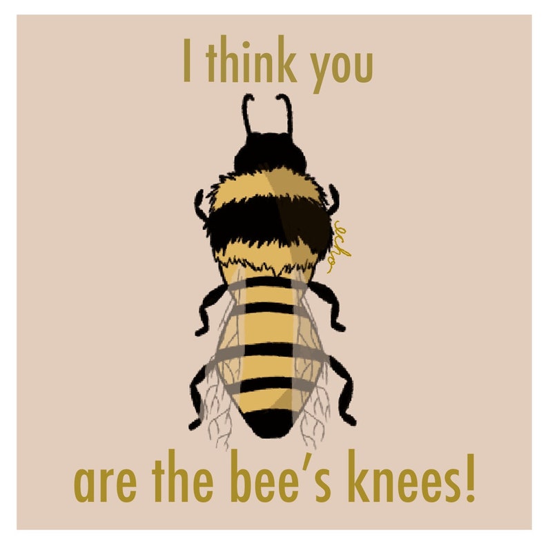 PRINTABLE You Are the Bee/'s Knees Valentine