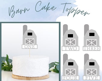 Barn SVG Cake Topper | Birthday SVG Cake Topper | Birthday Cake Topper | Farm Birthday SVG