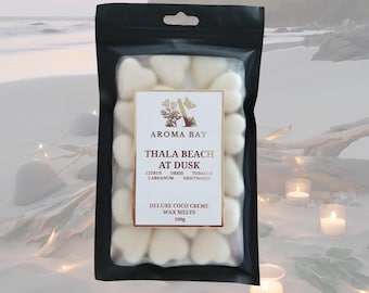 Thala Beach At Dusk - Deluxe Coco Creme Wax Melts - Wax Melts - Unisex fragrance - Woody Fragrance