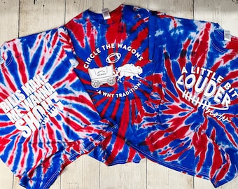 buffalo bills tie dye moletom com capuz
