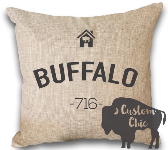 Buffalo Personalized Pillow Personalized Gift Buffalo Ny Etsy