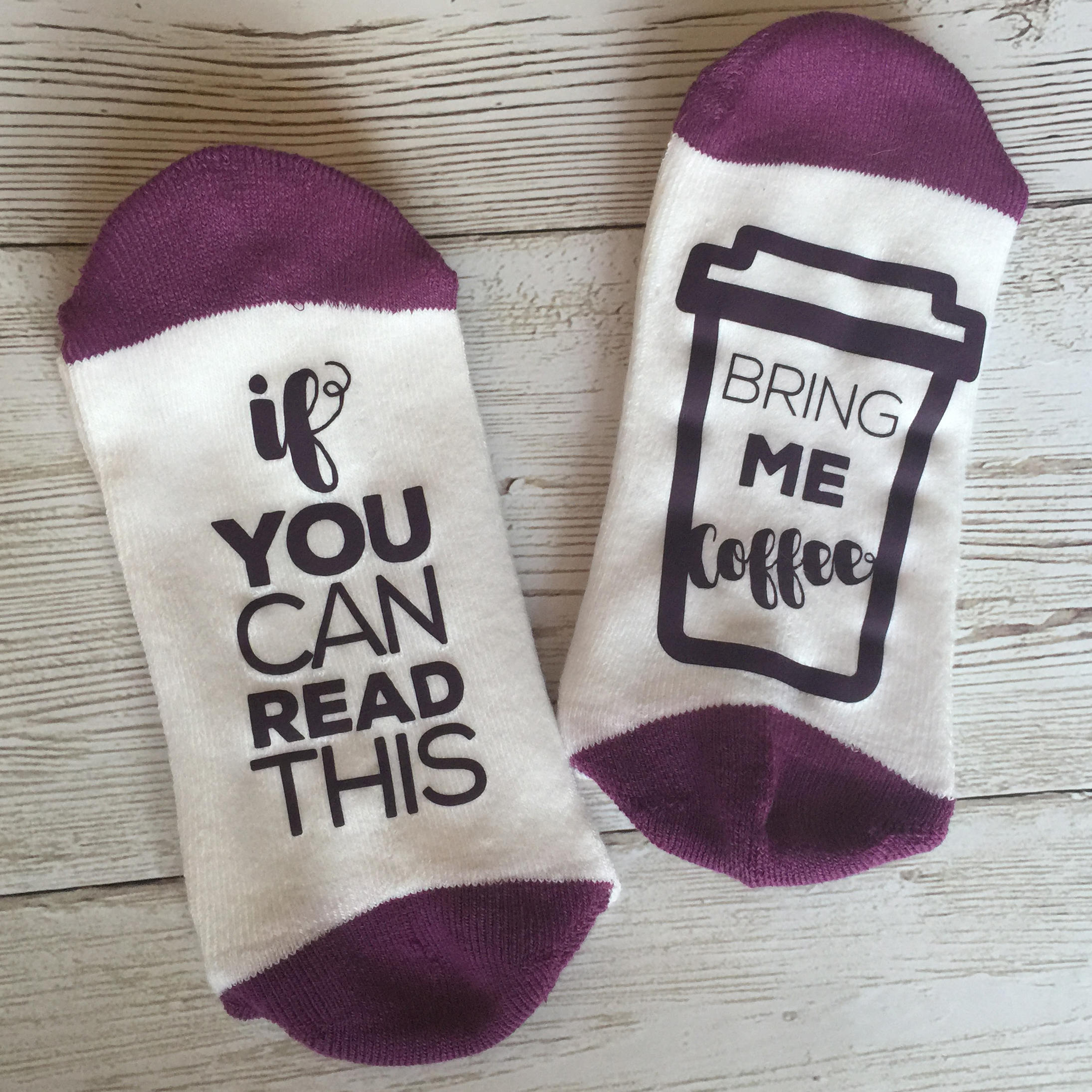 Coffee Socks Custom Socks Funny Socks Gift for Her Etsy