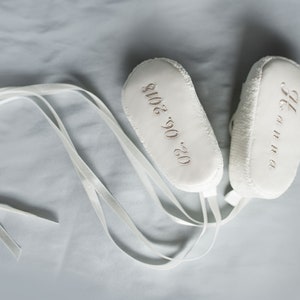 A special embroidery for christening shoes