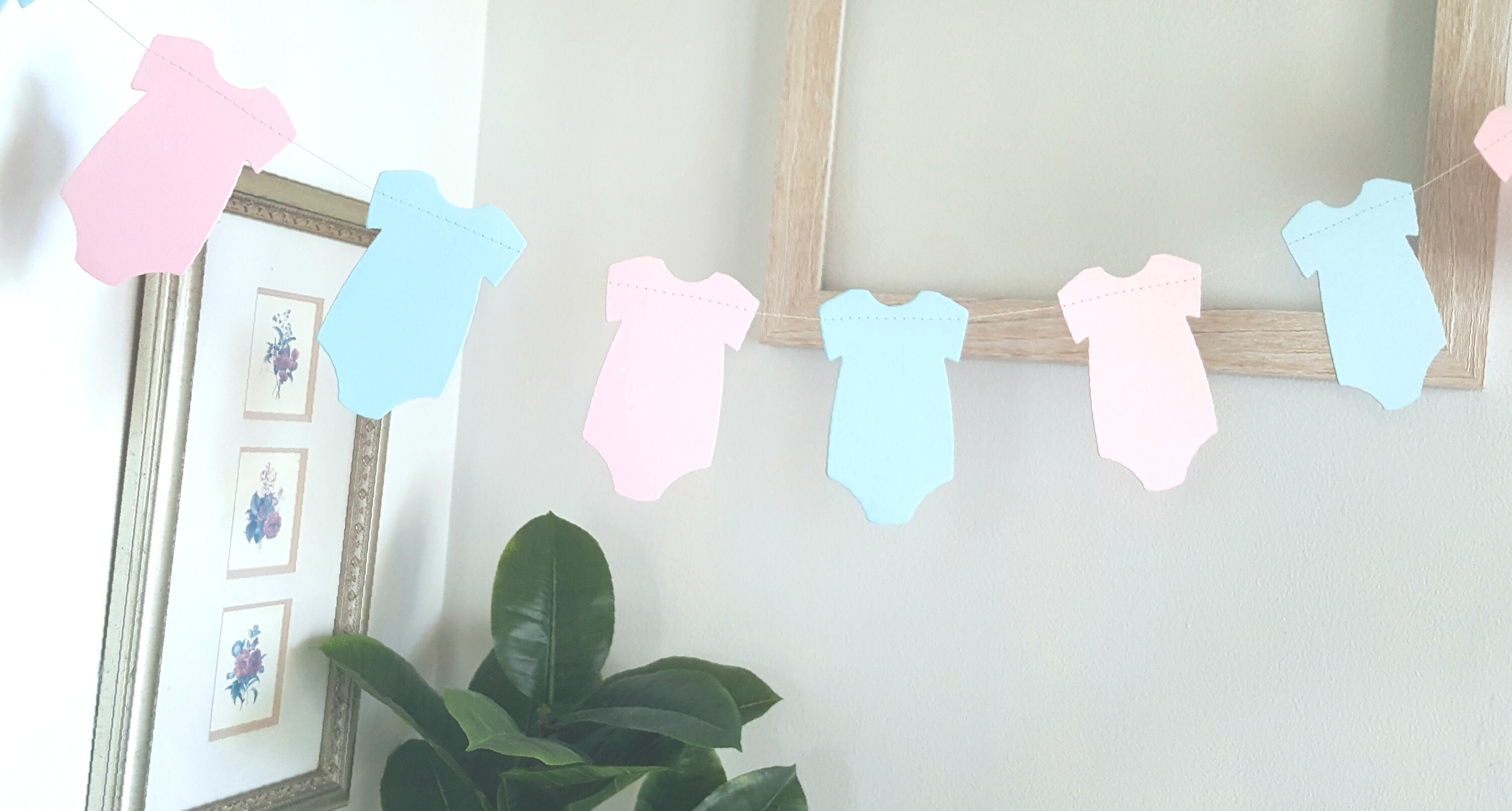 Onesie Garland Baby Boy Garland Onesie Banner Baby Shower Etsy