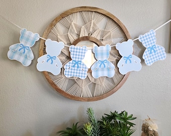 Teddy bear baby shower decor,Baby shower banner,Gender reveal banner,Bear banner,Teddy bear baby shower garland,Bear theme party decor