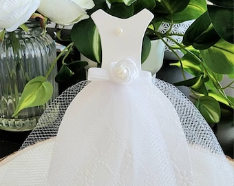 Wedding dress centerpiece,Bridal shower centerpieces,Bridal shower decorations,Wedding gown centerpiece,Bridal caketopper,Bridal bud vase