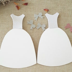 Découpes de robe de mariée, découpes de robe de mariée, cartes de conseil de robe de mariée, cartes de correspondance de robe de mariée, cartes de conseil de mariage, carte de conseil de douche nuptiale