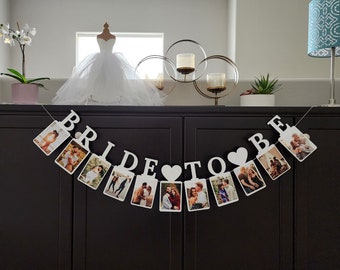 Bride to be photo banner/Miss to Mrs photo banner,Bride to be garland,Bridal shower banner,Bridal shower decor