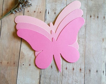 Butterfly die cuts/Butterfly birthday/Butterfly decor/Butterfly wall art,Pink Butterfly die cuts,Wedding Decor,Paper butterflies