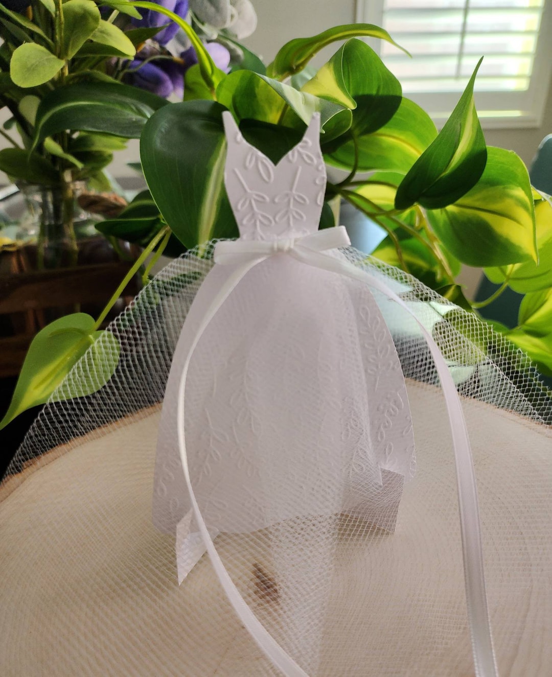 Wedding Dress Centerpiece,bridal Shower Cake Topper,dress Cake Topper