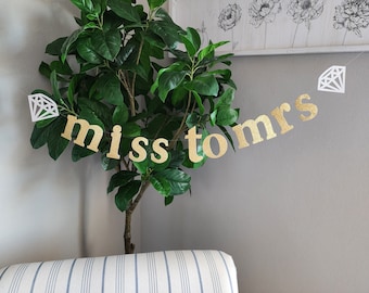 Miss to Mrs banner,Bride to be banner, Bridal shower banner, Bridal shower garland, Bridal shower decorations