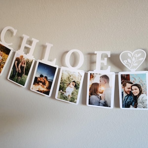 Name Photo banner , Bridal shower photo banner, Personalized photo banner, Bachelorette party decor, ,Engagement , Wedding photo banner