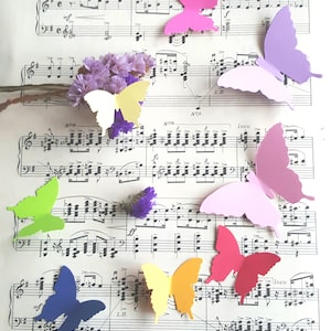 Butterfly die cuts/Rainbow Butterfly Cut outs/Butterfly Cut outs,3D butterfly wall art,Paper butterflies,Spring decor,Butterfly decorations
