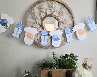 Football baby shower decorations, Football baby shower banner, Sport theme baby shower,Baby shower banner