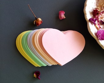 Heart die cuts /1in-5in/Heart advise cards,Heart gift tags,Large Heart die cuts,Kraft hart die cut,Heart garland,Heart cardstock,Valentine's
