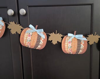 Pumpkin banner/Autumn banner/Gender Reveal Garland/Little pumpkin baby shower banner/Little Pumpkin banner/Thanksgiving banner/Pumpkin baby