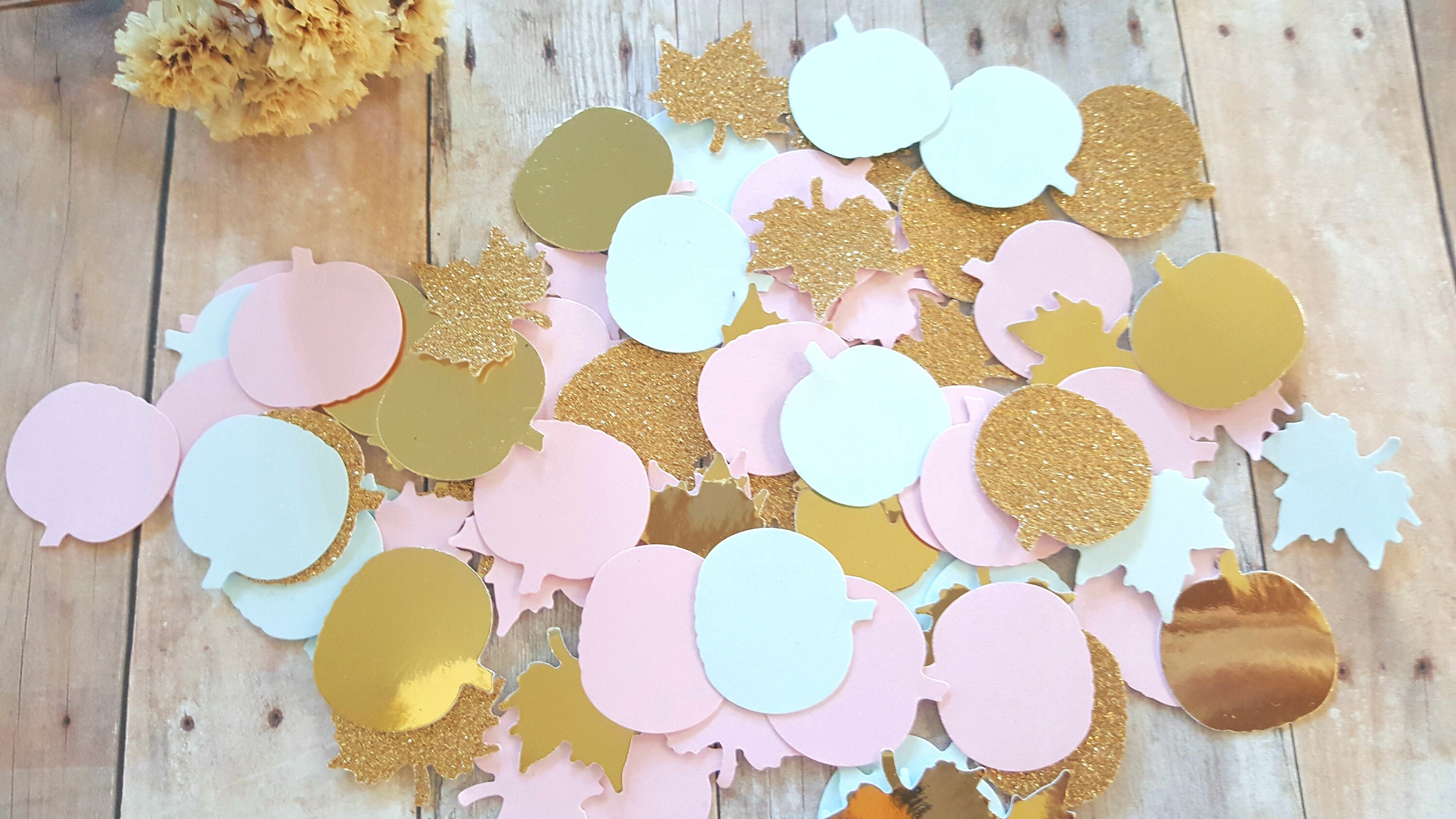 Little pumpkin confettiLittle pumpkin baby shower confettiPumpkin confettiGender reveal confettiPumpkin die cutsBaby shower