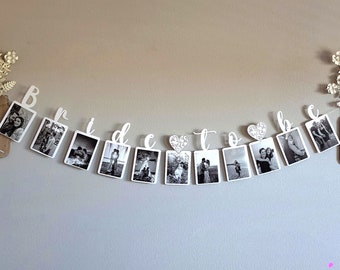 Bride to be photo banner,Bachelorette party decorations,Bridal shower photo banner,Photo banner,Miss to Mrs photo banner,Bridal photo sign