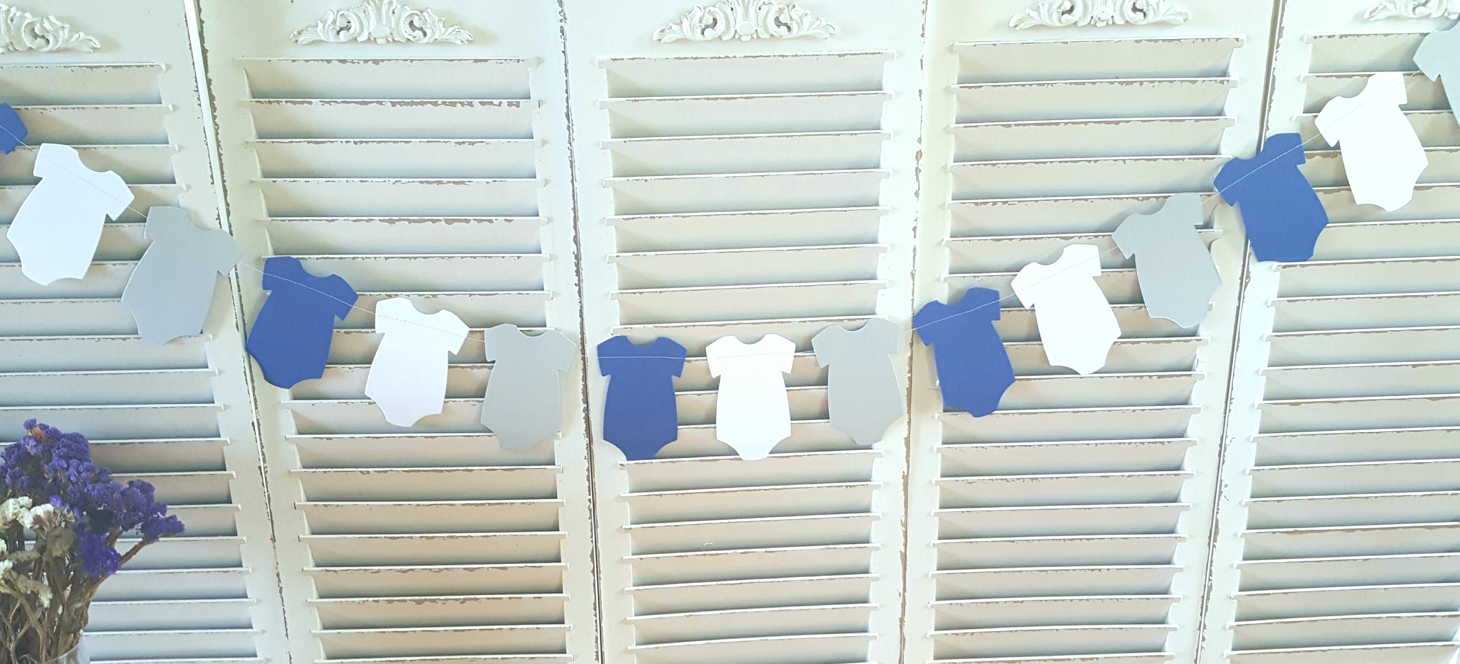 Onesie Garland Baby Boy Garland Onesie Banner Baby Shower Etsy