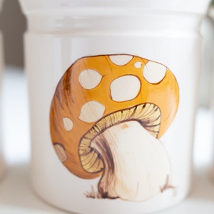 Vintage Pilz Gelb Weiß und Salbei grün Küchenkanister | Etsy