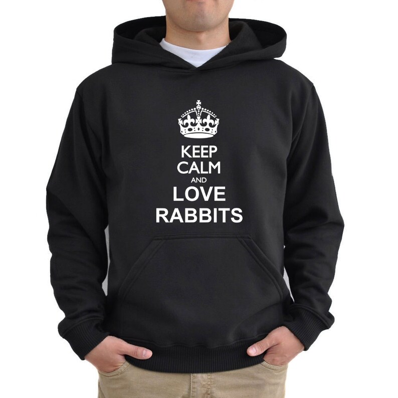 Keep calm and love Rabbit Hoodie