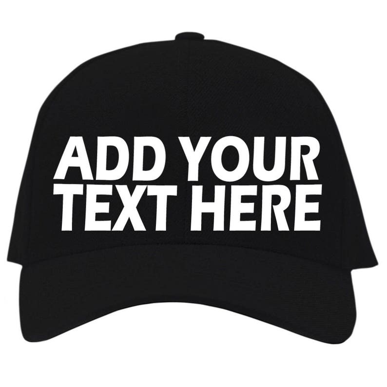 Add a text on your custommade Baseball Cap Create your Etsy