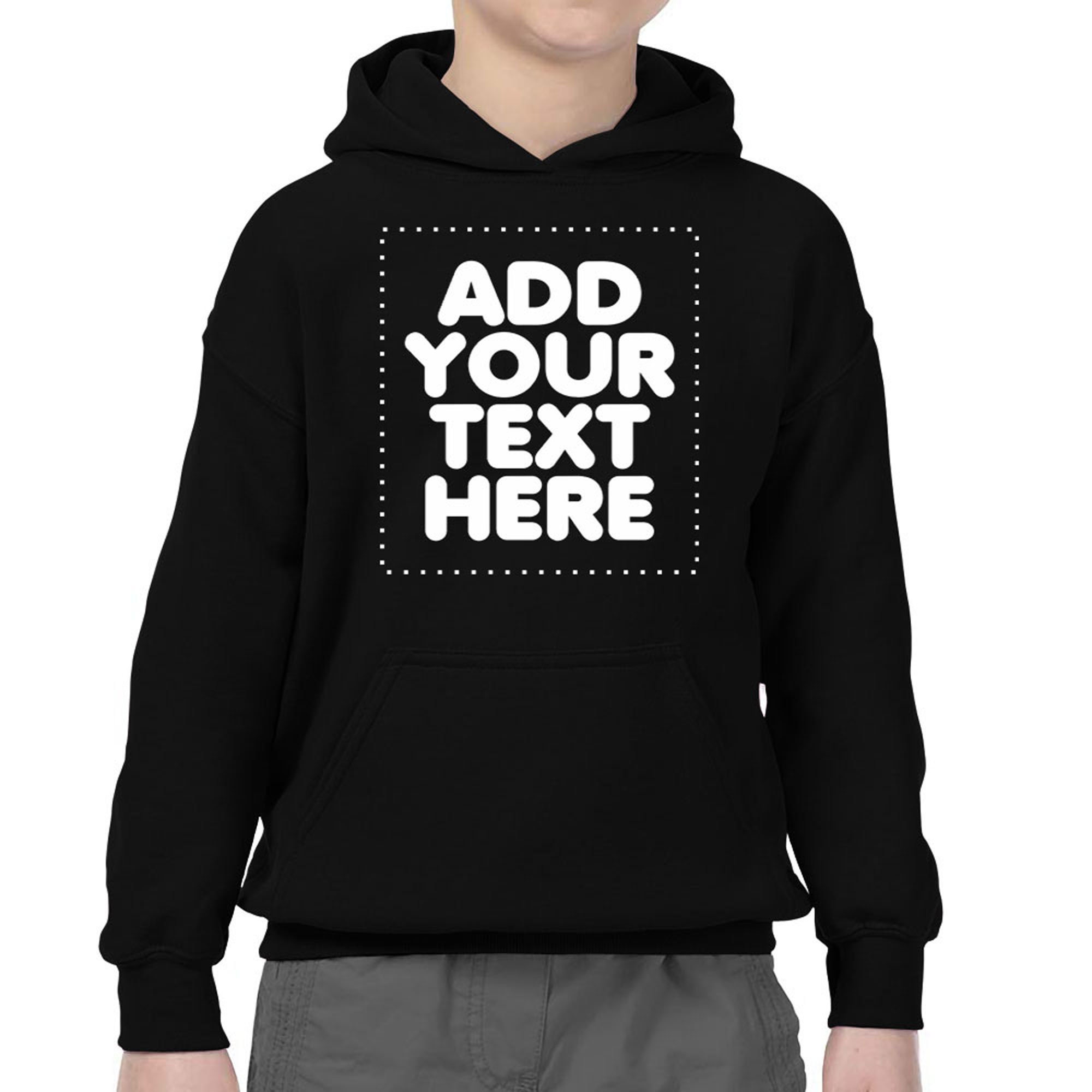 Add a text on your custom-made Hoodie-Boys Create your | Etsy