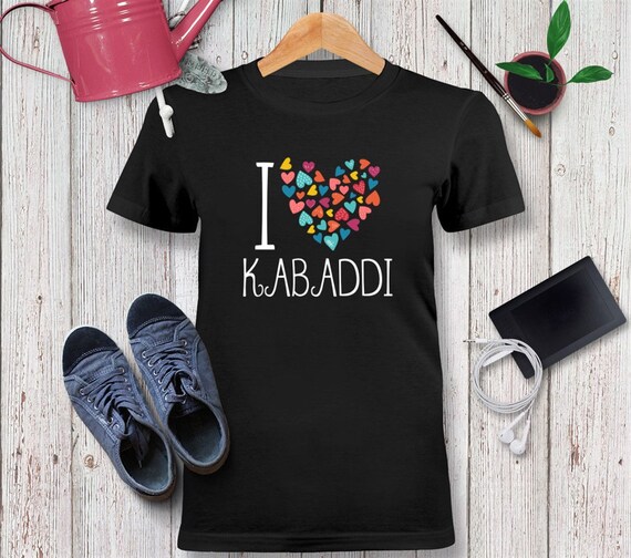 I love Kabaddi colorful hearts Tshirt Unisex Adult Custom Etsy